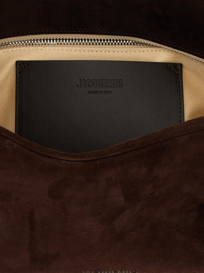 Brown Calfskin Shoulder Bag