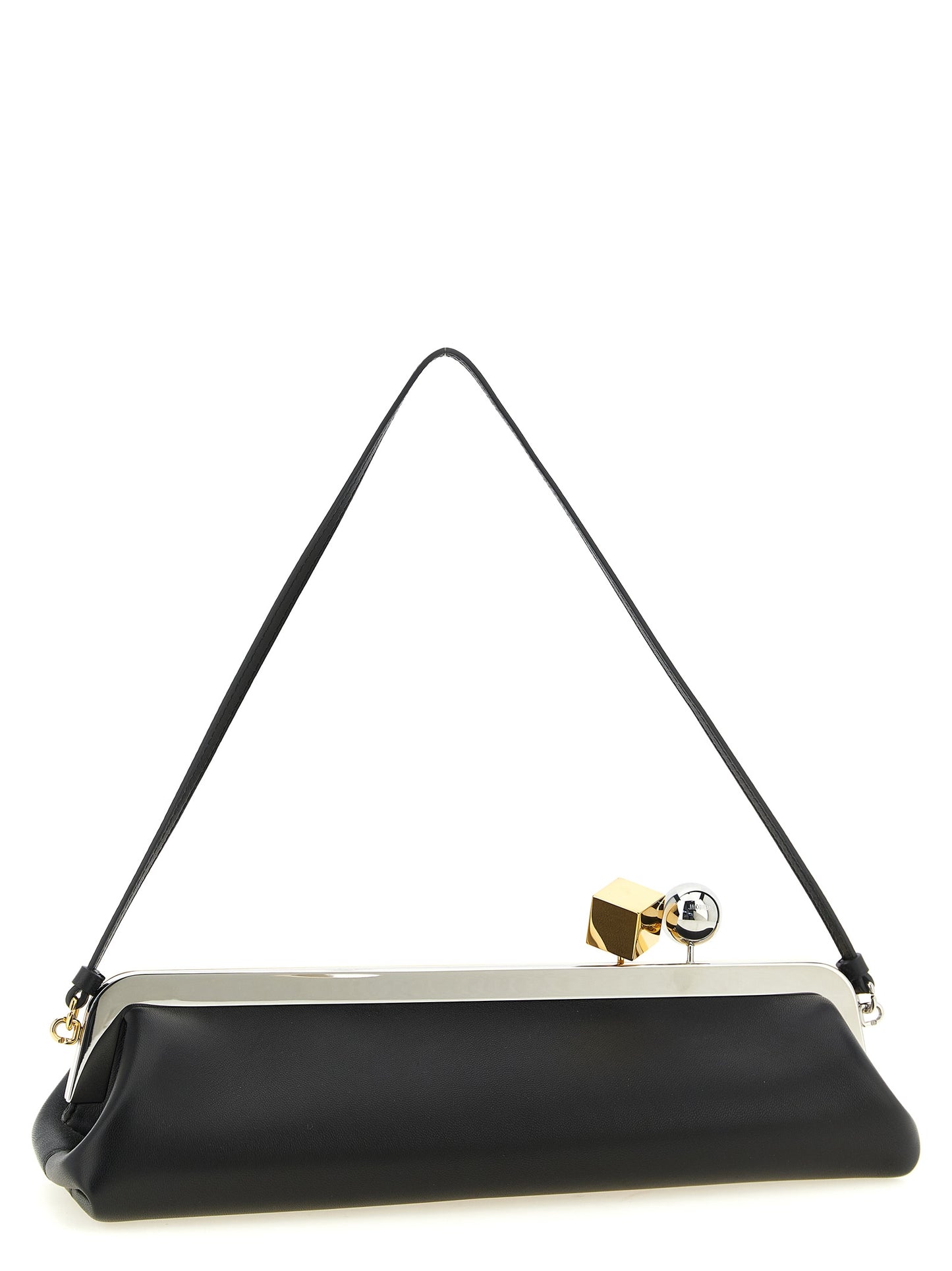 Black Lamb Leather Clutch Bag
