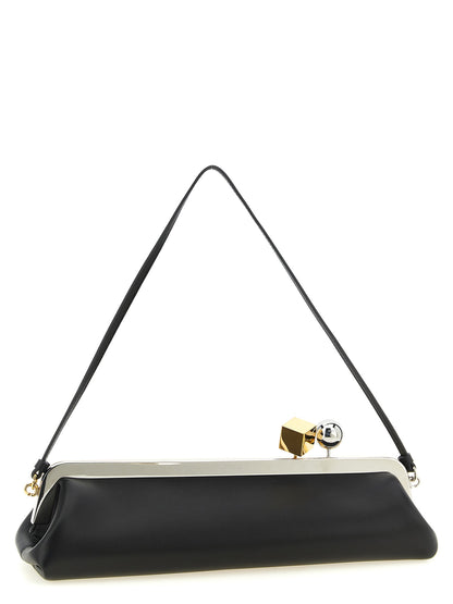 Black Lamb Leather Clutch Bag