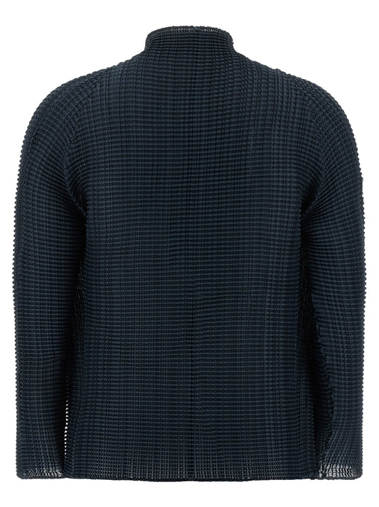 Blue Polyester Cardigan