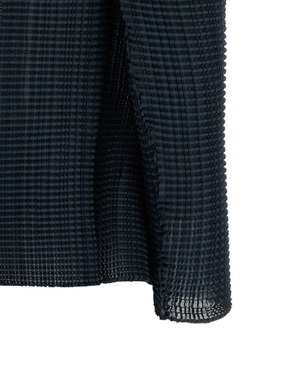 Blue Polyester Cardigan