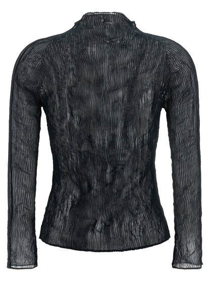 Black Polyester Cardigan