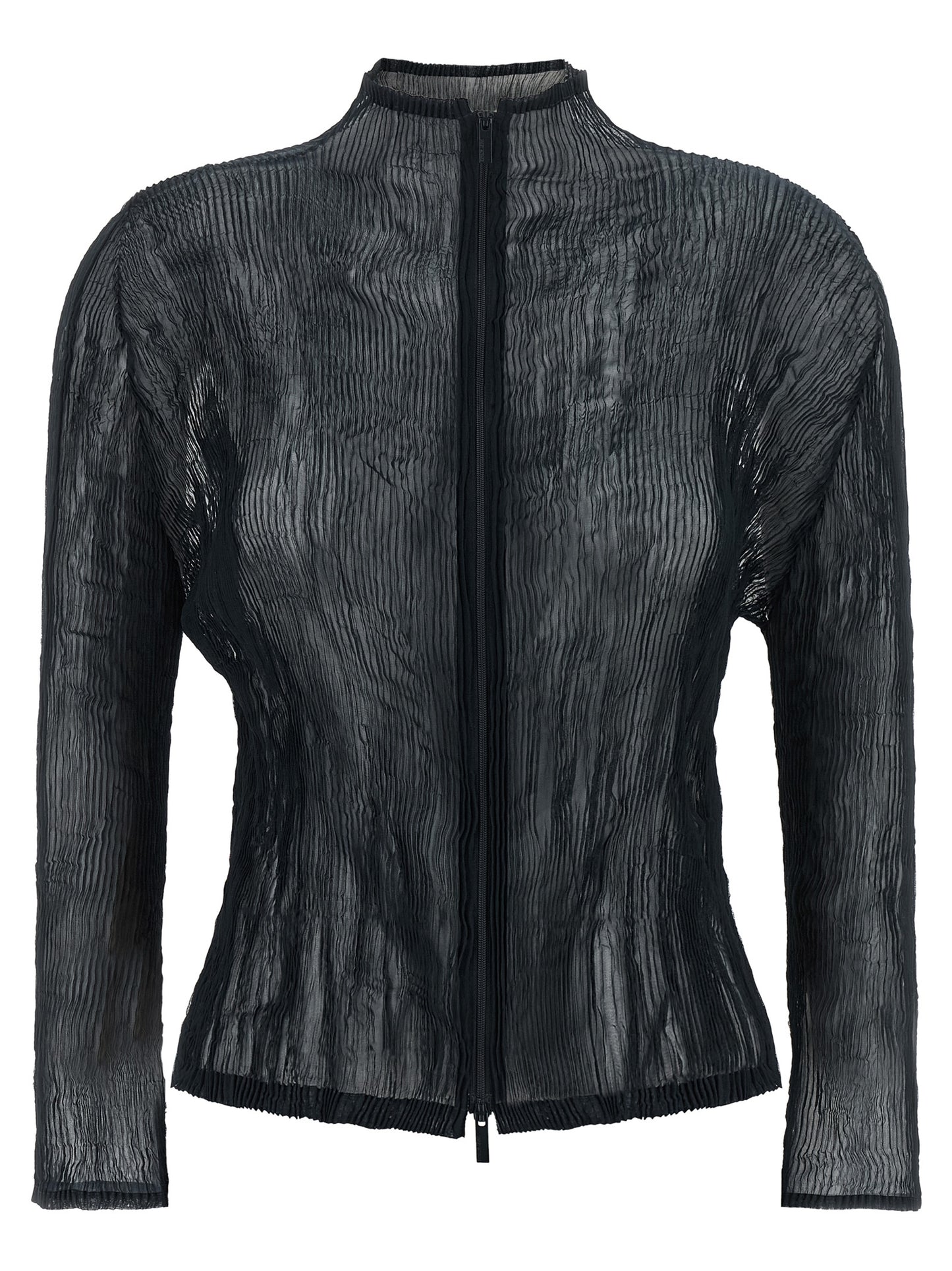 Black Polyester Cardigan