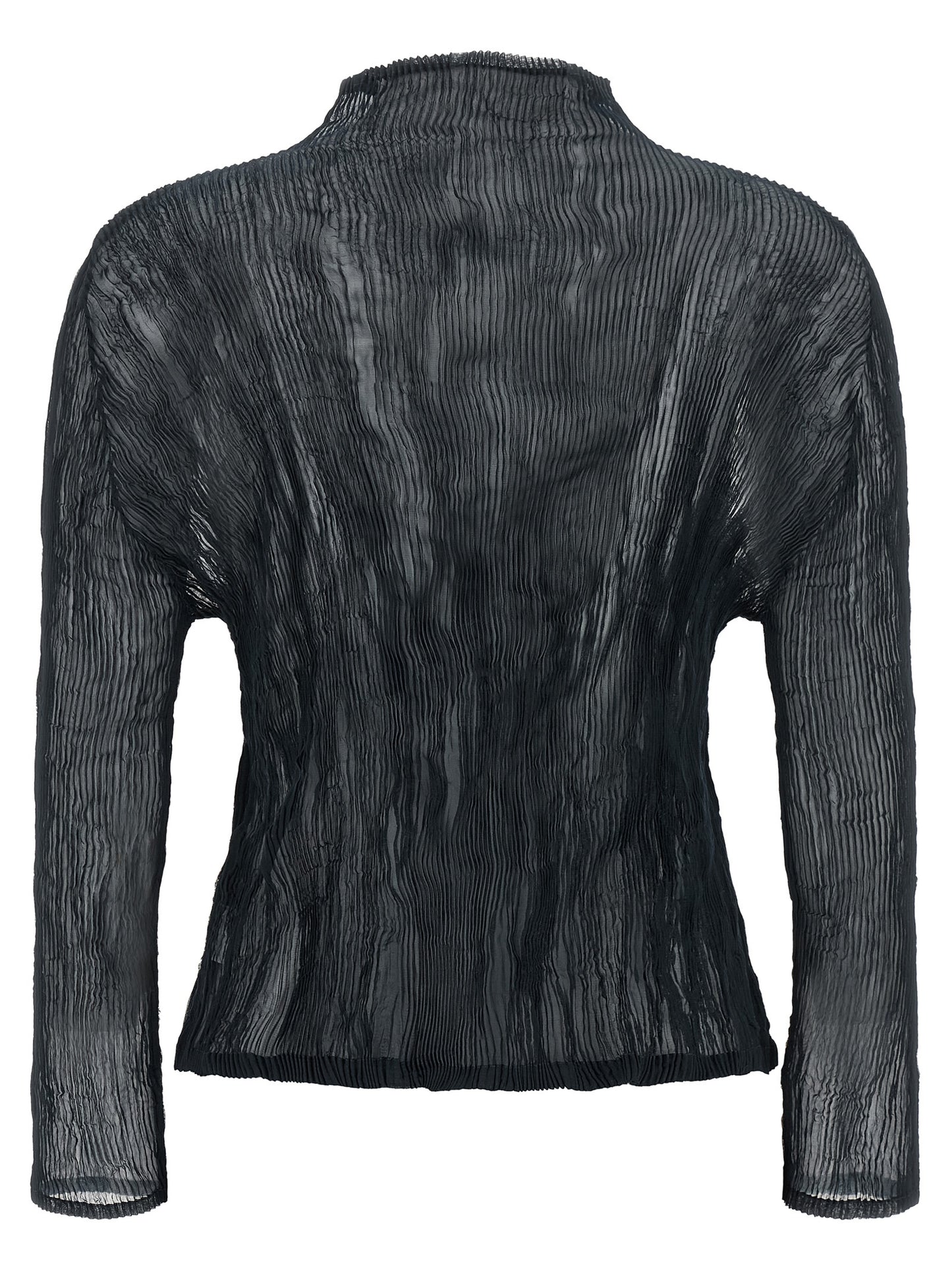 Black Polyester Cardigan