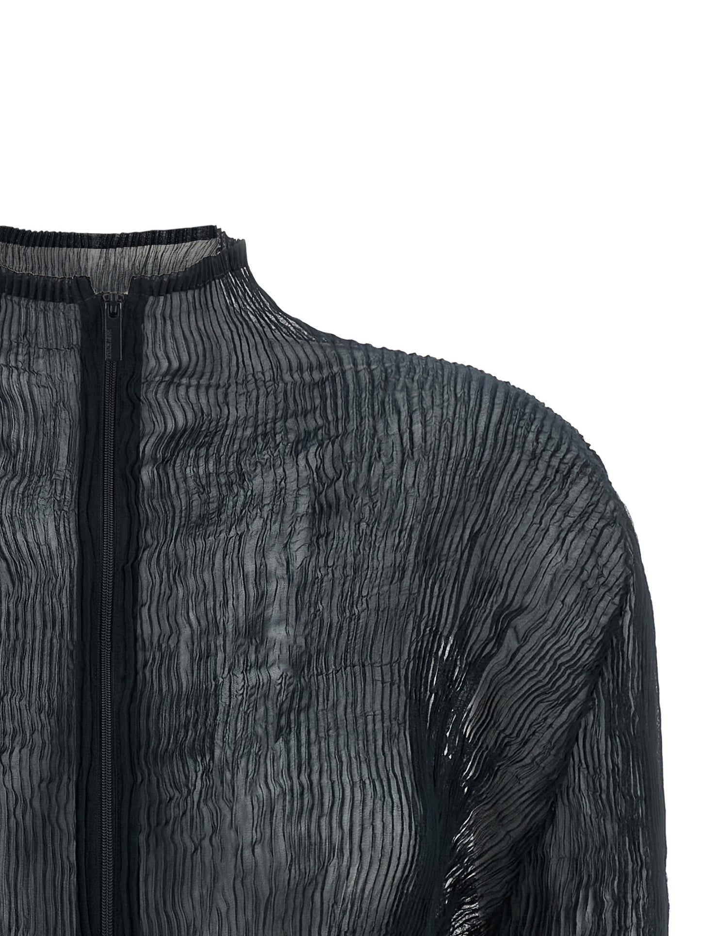 Black Polyester Cardigan