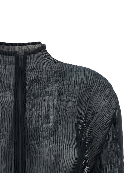 Black Polyester Cardigan