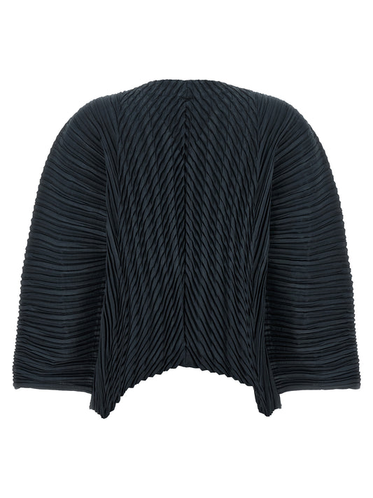 Black Polyester Cardigan
