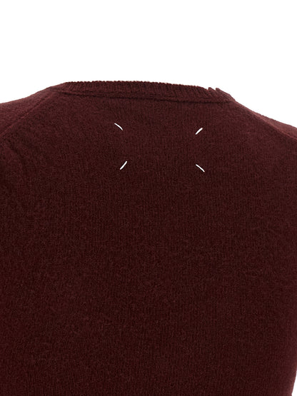 Bordeaux Virgin Wool Sleeveless Jacket