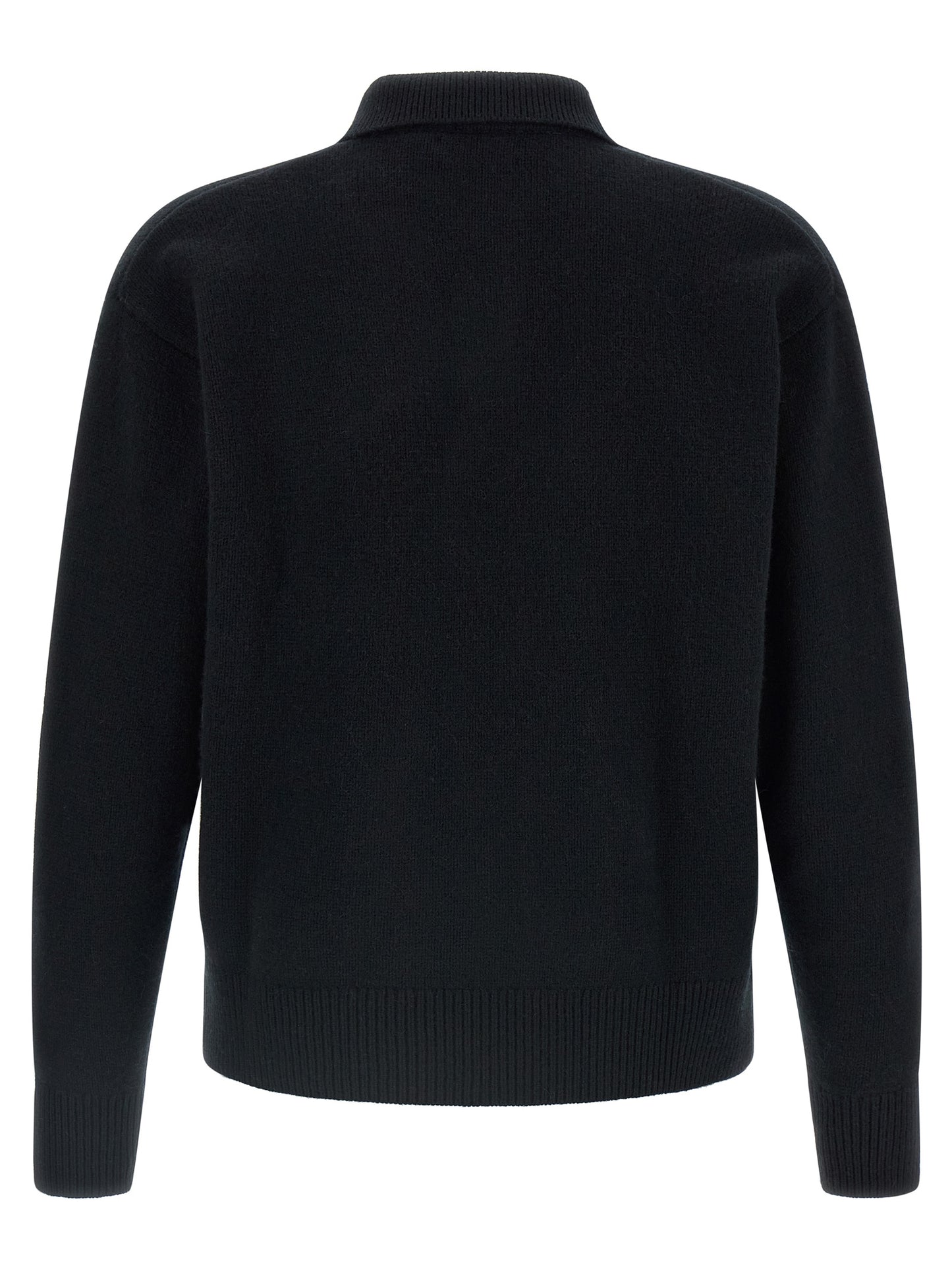 Black Wool Polo Shirt