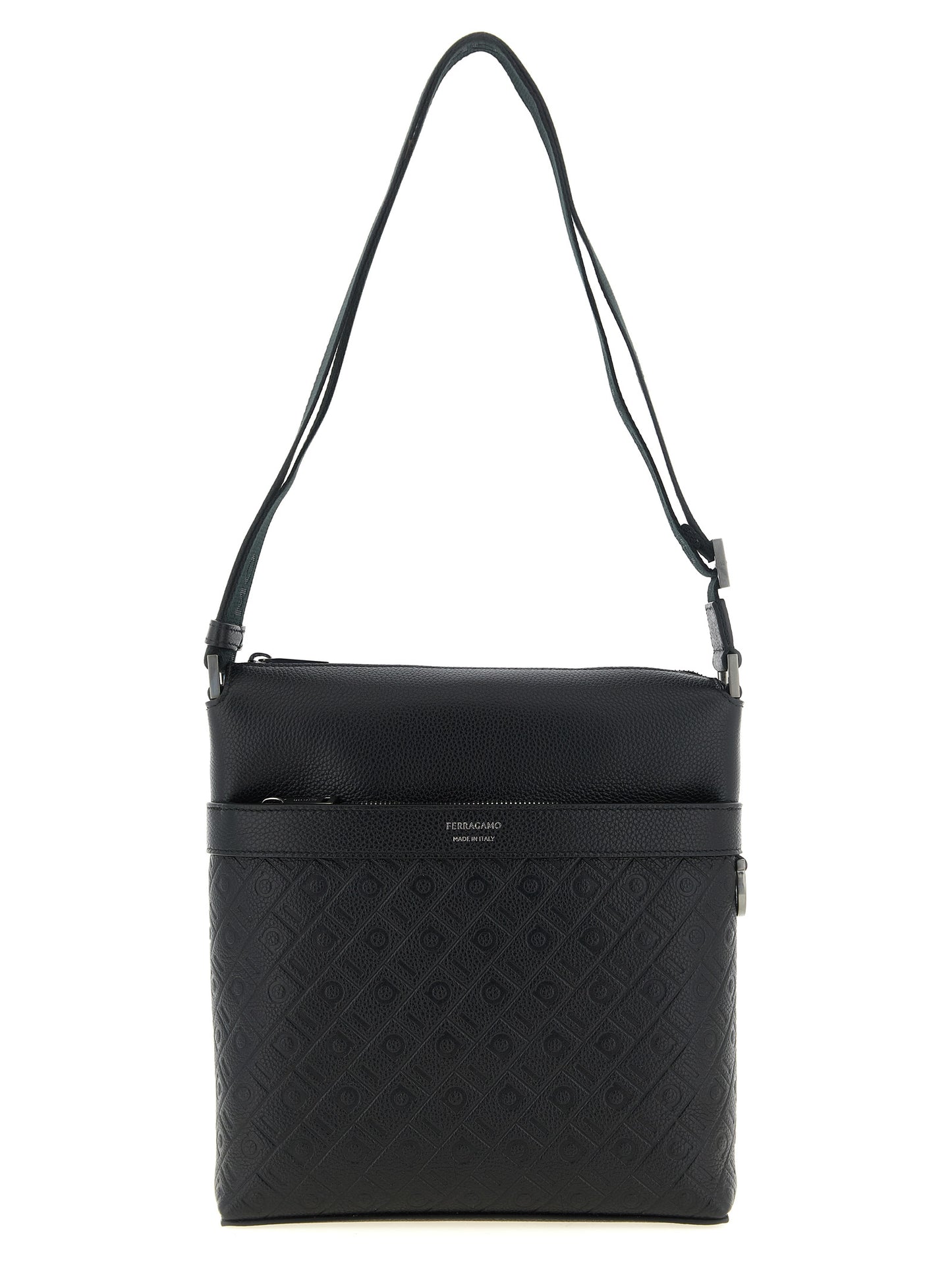Black Calfskin Crossbody Bag