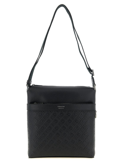 Black Calfskin Crossbody Bag