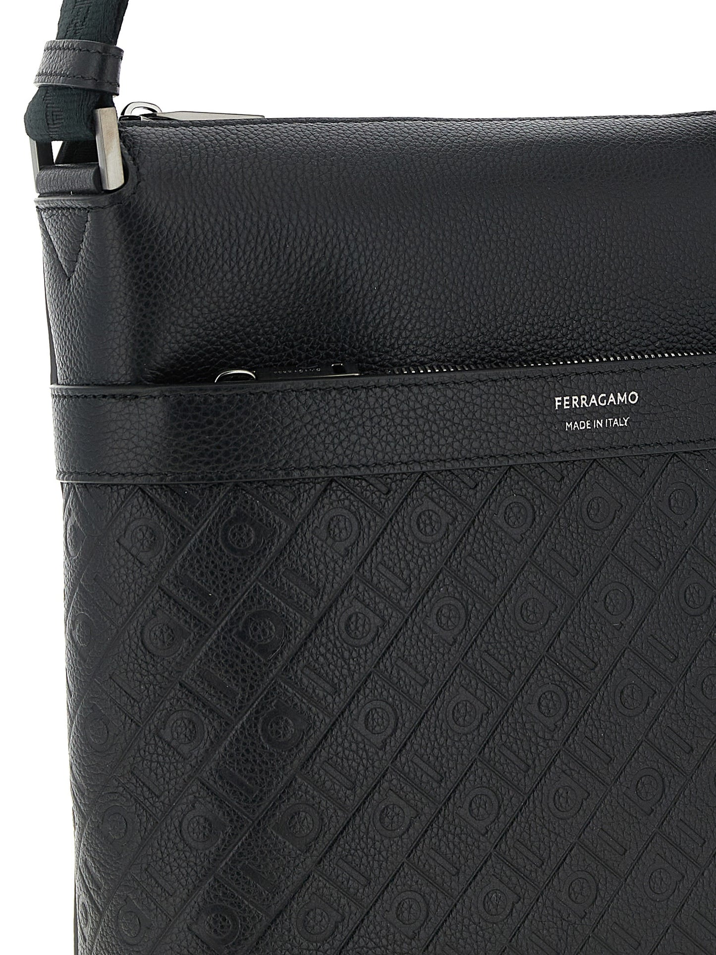 Black Calfskin Crossbody Bag