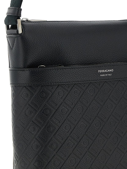 Black Calfskin Crossbody Bag