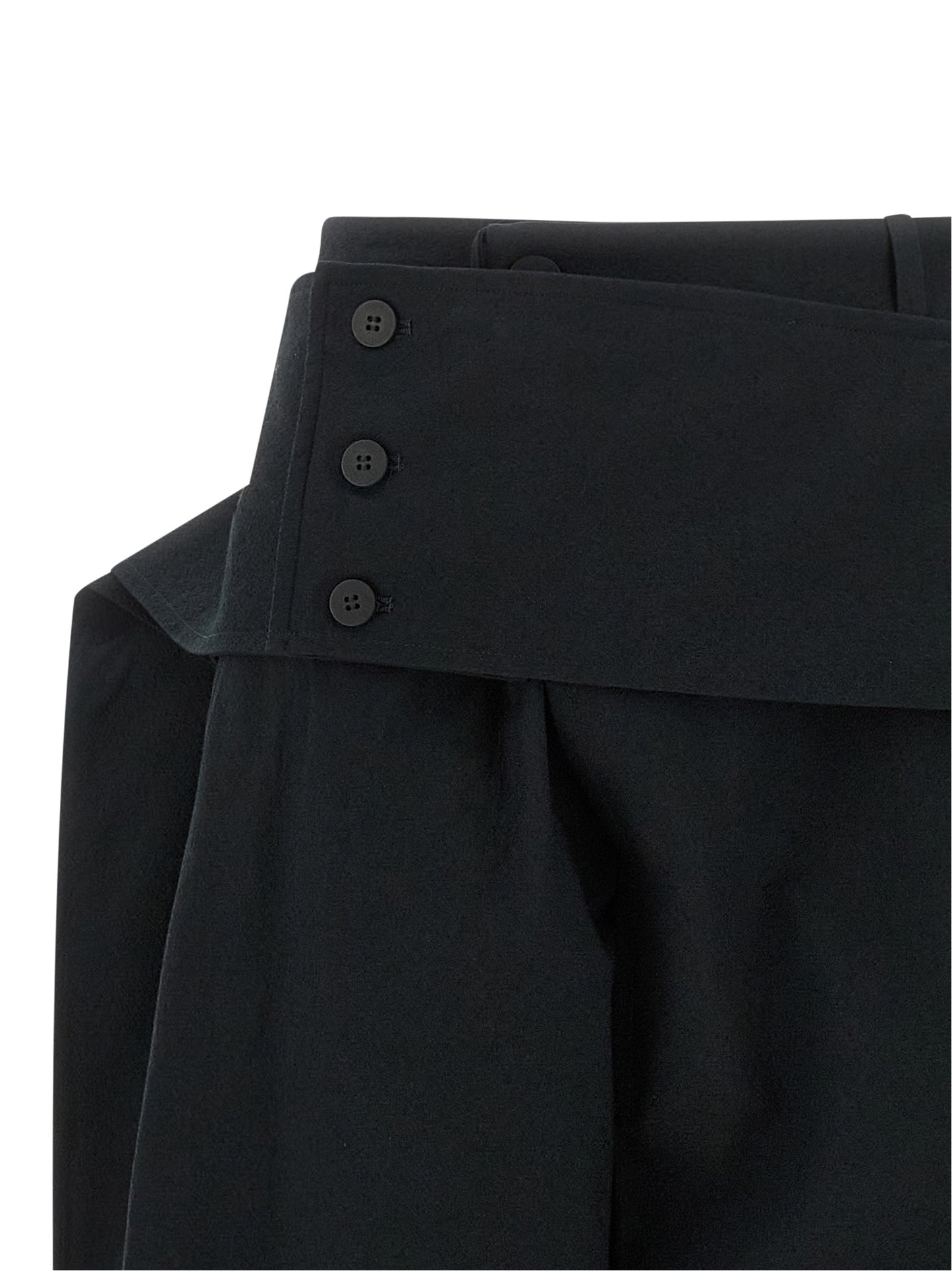 Black Polyester Casual Pants