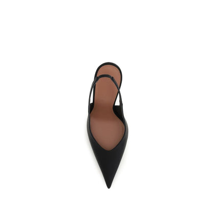 Black Satin High Heel Pumps