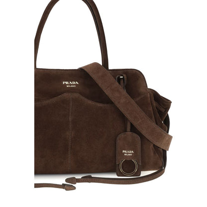 Brown Suede Leather Shoulder Bag