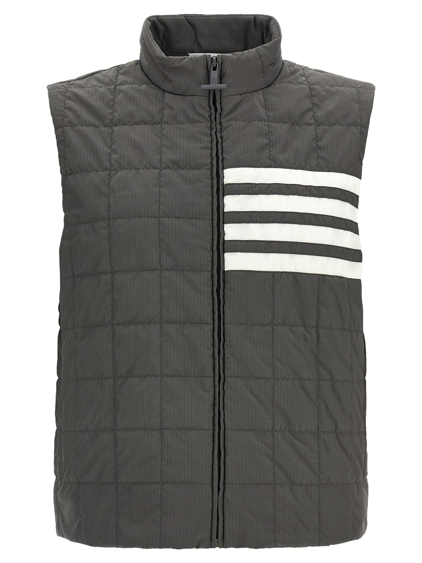 Gray Polyamide Sleeveless Jacket