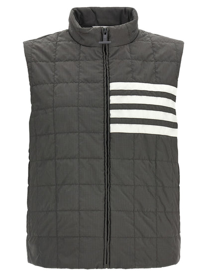 Gray Polyamide Sleeveless Jacket