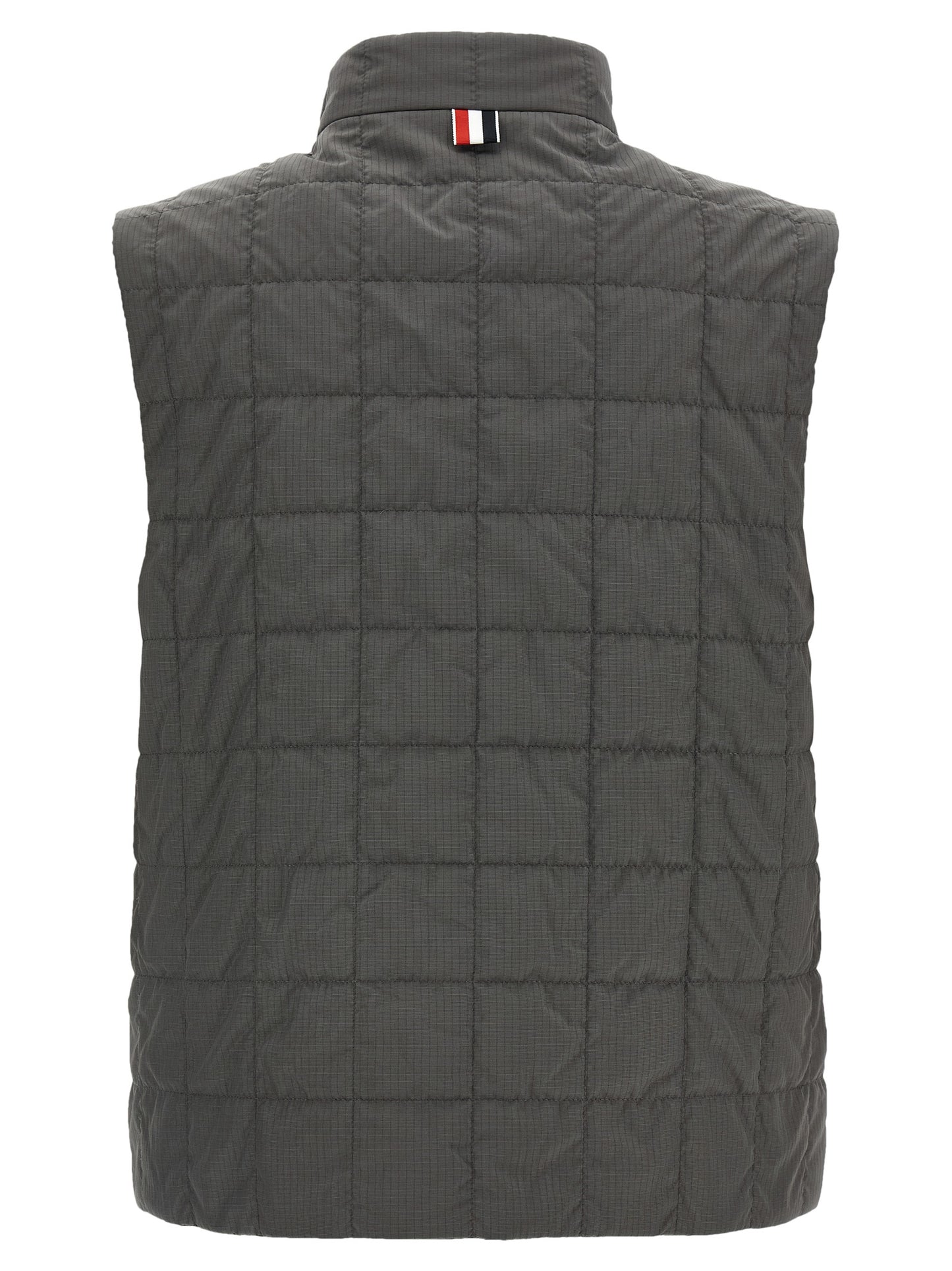 Gray Polyamide Sleeveless Jacket