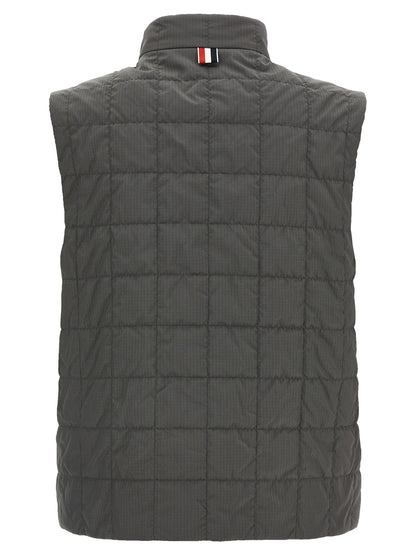 Gray Polyamide Sleeveless Jacket