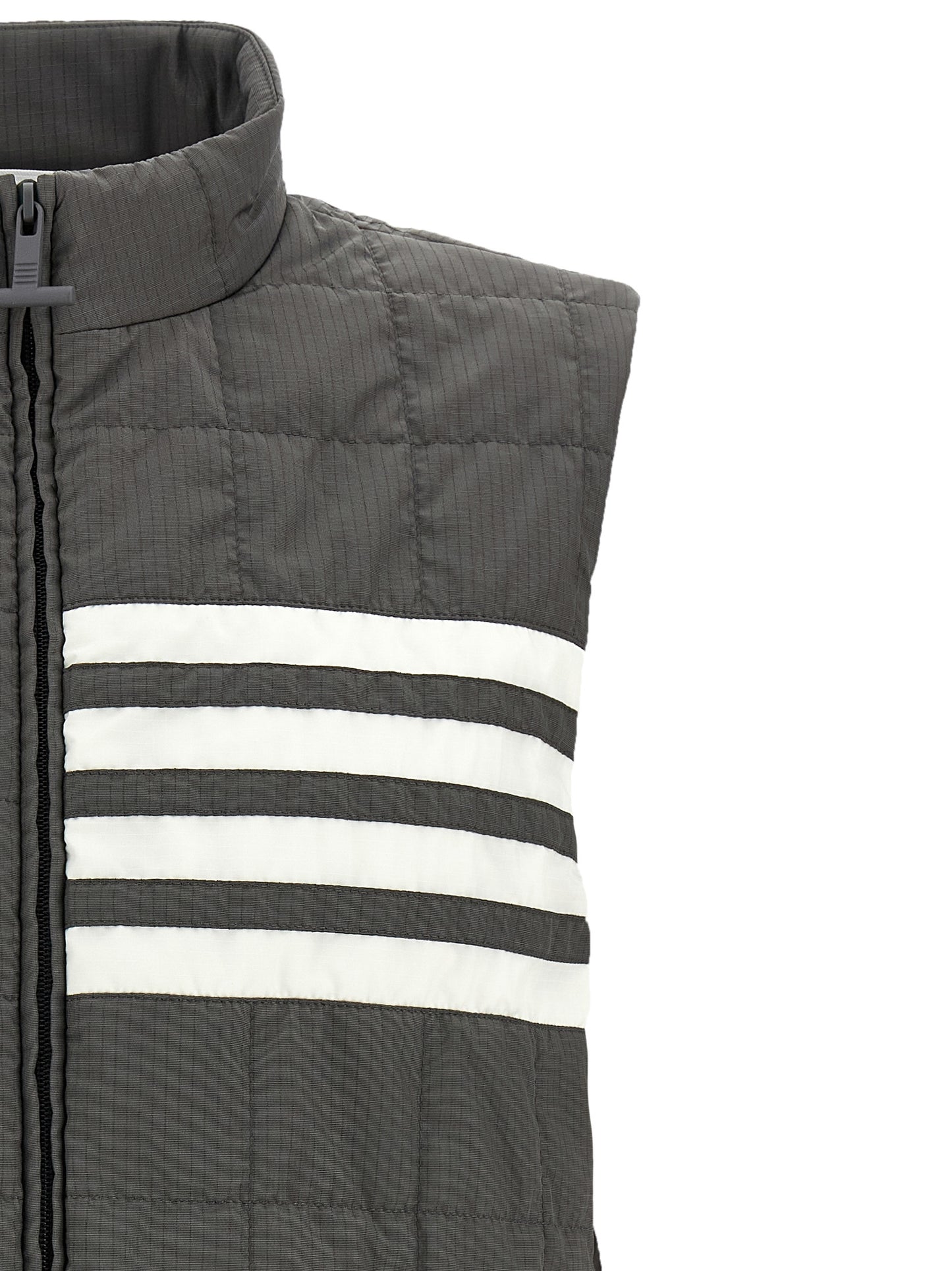 Gray Polyamide Sleeveless Jacket