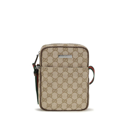 Beige Fabric Shoulder Bag