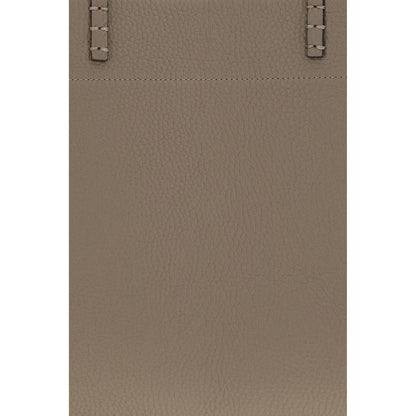 Beige Calf Leather Bos Taurus Shoulder Bag