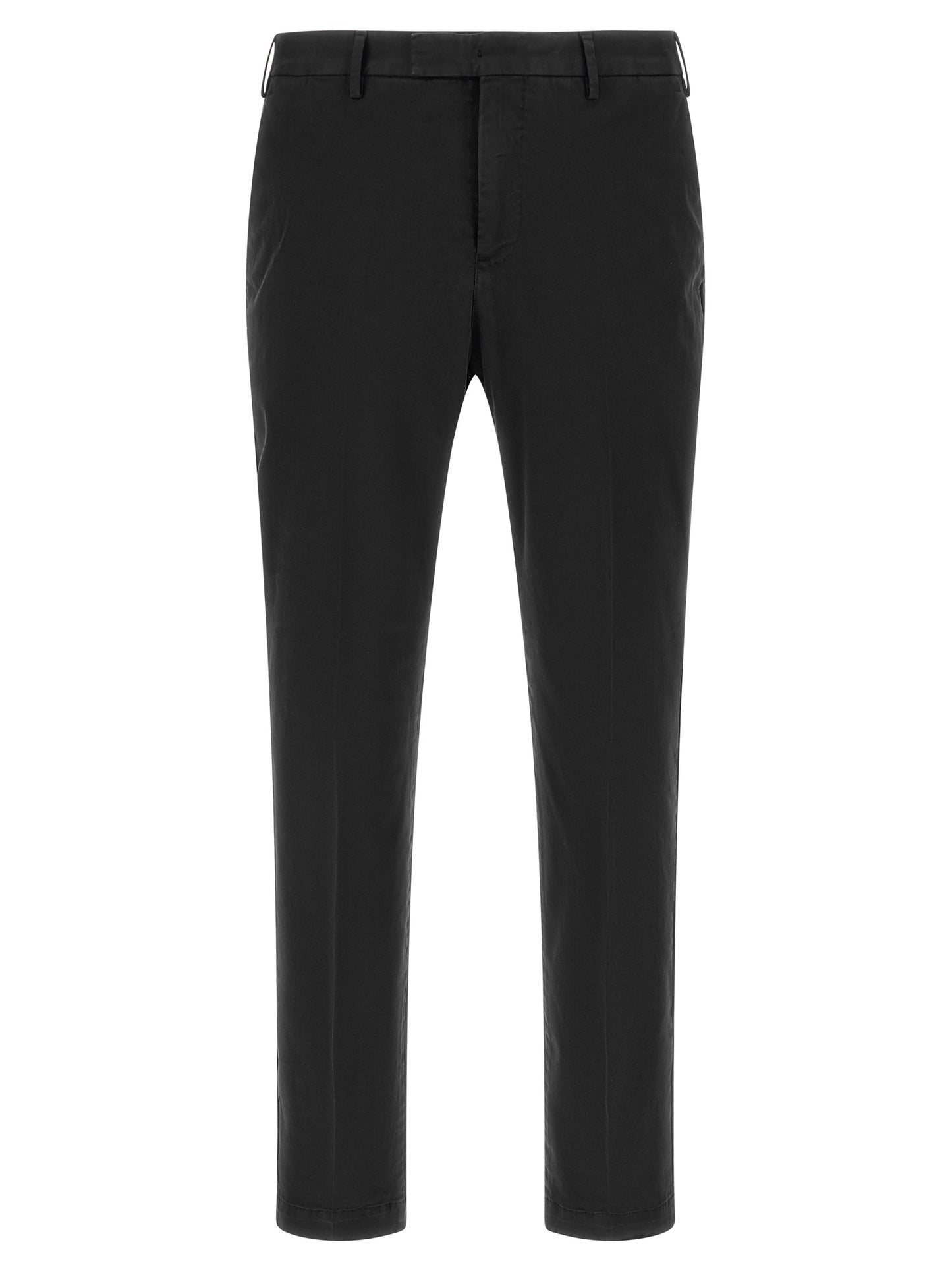 Black Cotton Casual Pants