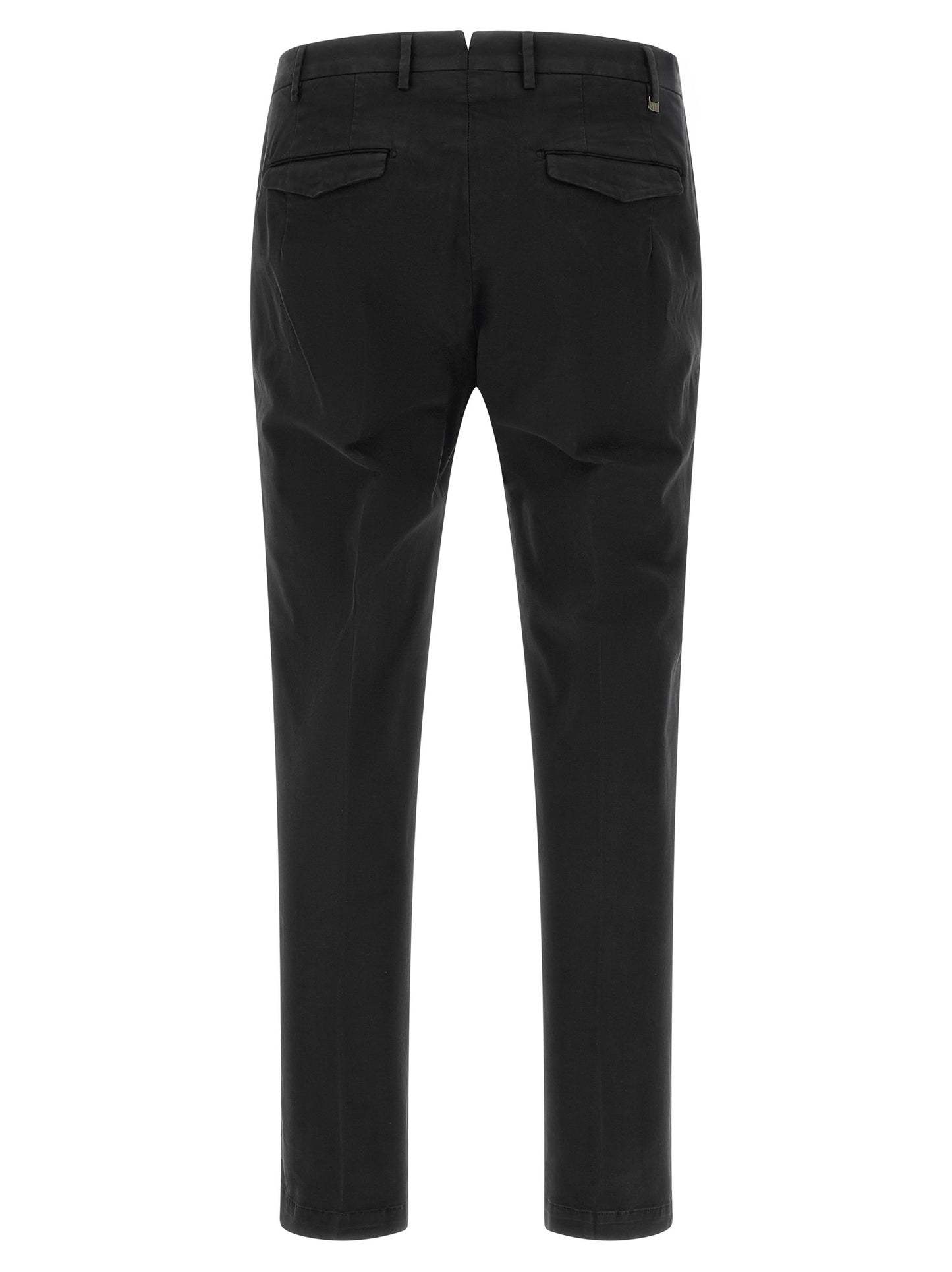 Black Cotton Casual Pants
