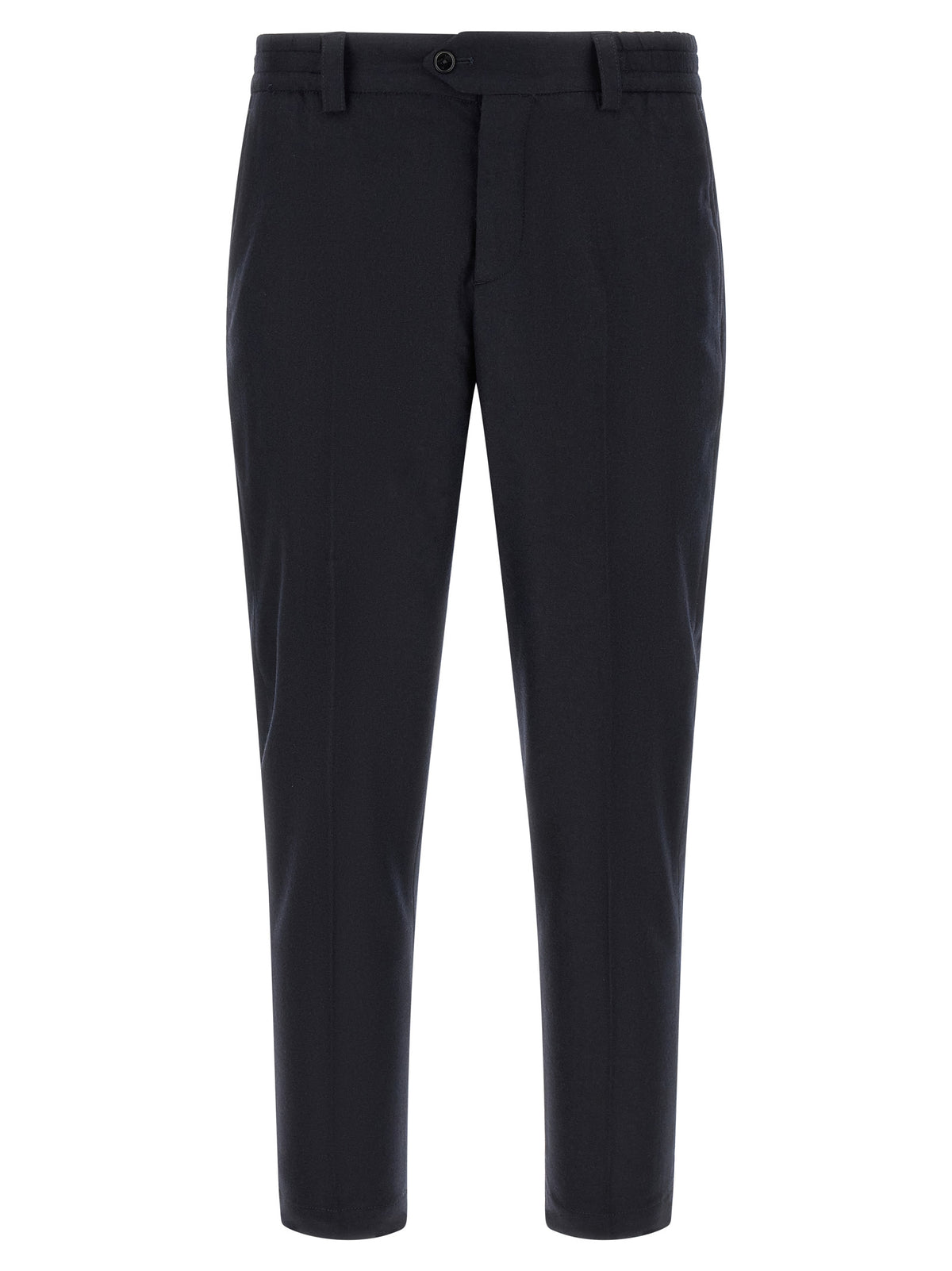Black Virgin Wool Casual Pants