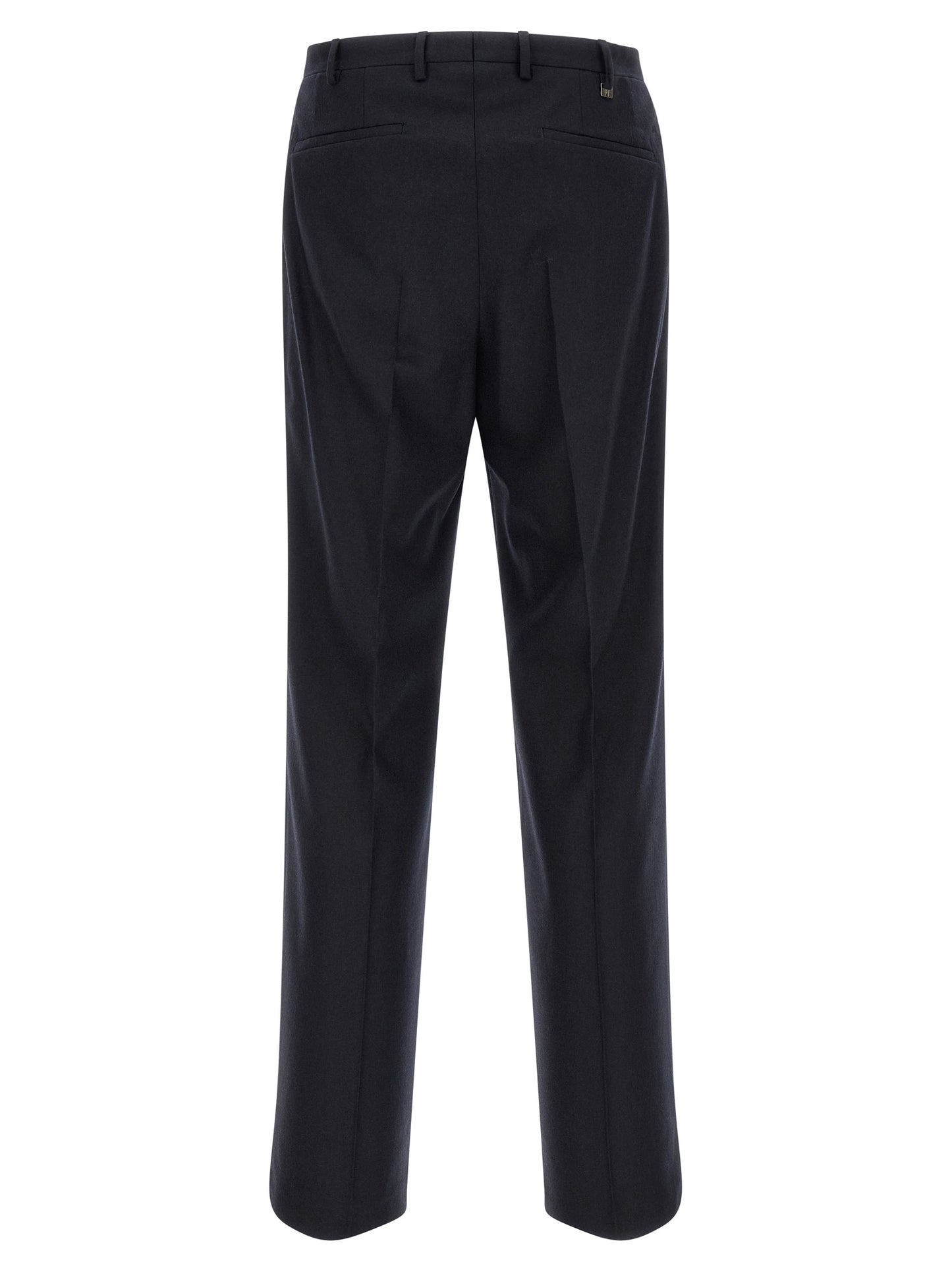Black Virgin Wool Casual Pants