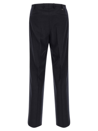 Black Virgin Wool Casual Pants