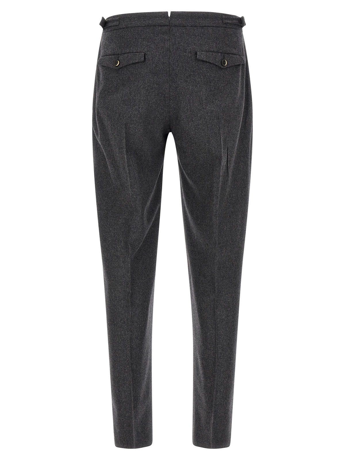 Gray Virgin Wool Dress Pants