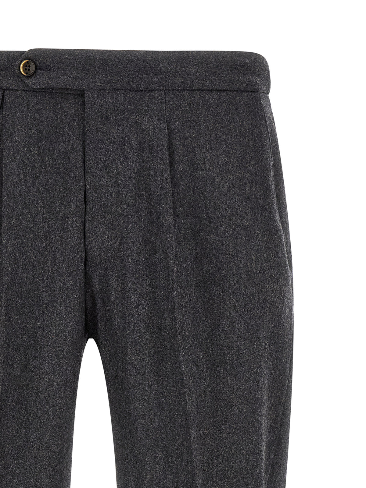 Gray Virgin Wool Dress Pants