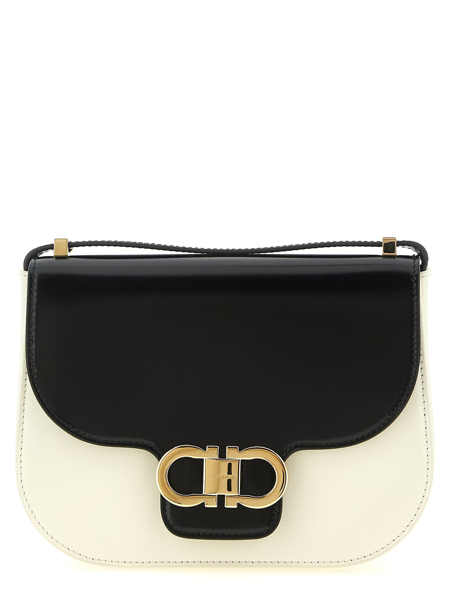 Bicolor Calfskin Crossbody Bag