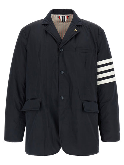 Blue Polyester Biker Jacket