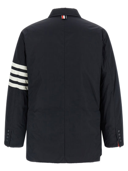 Blue Polyester Biker Jacket