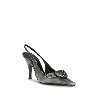 Gray Goatskin High Heel Pumps