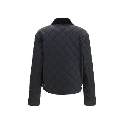 Black Cotton Full-Length Jacket