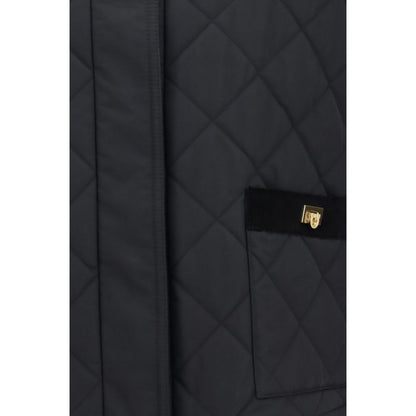 Black Cotton Full-Length Jacket