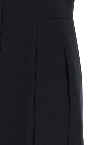 Blue Virgin Wool Midi Dress