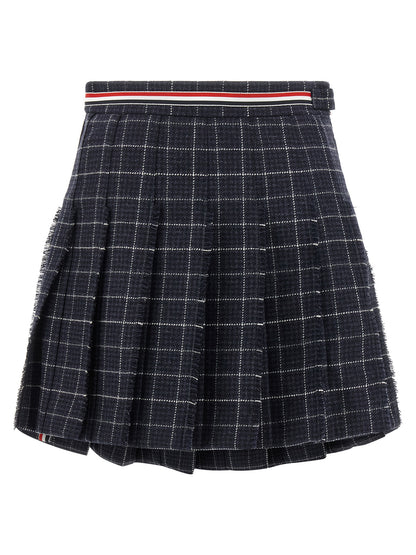 Blue Wool Long Skirt