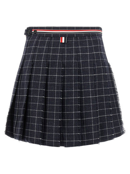 Blue Wool Long Skirt