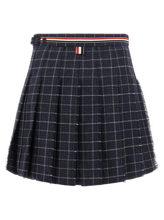 Blue Wool Long Skirt