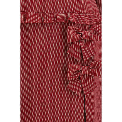 Bordeaux Silk Casual Dress