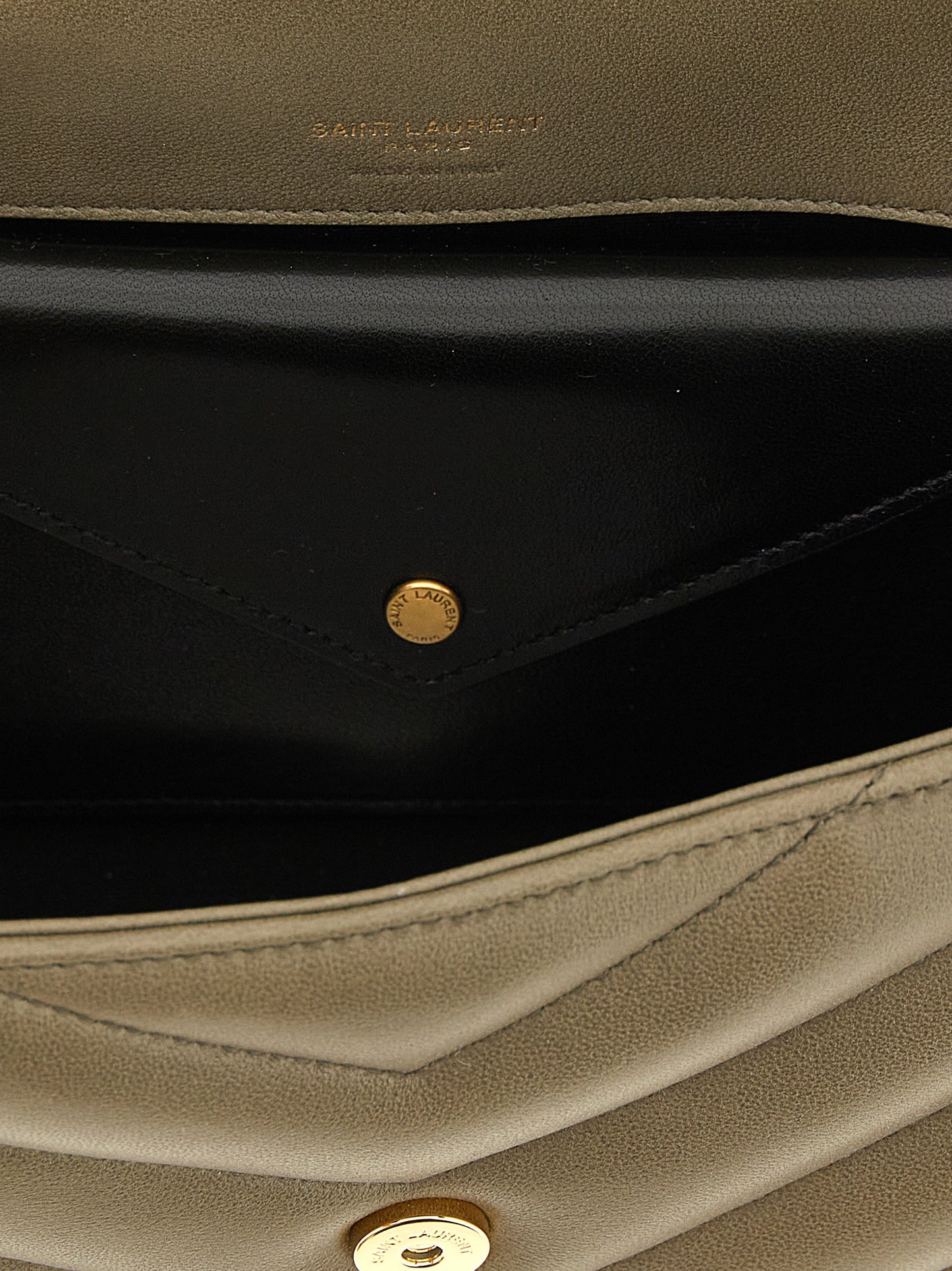 Bicolor Lamb Leather Shoulder Bag