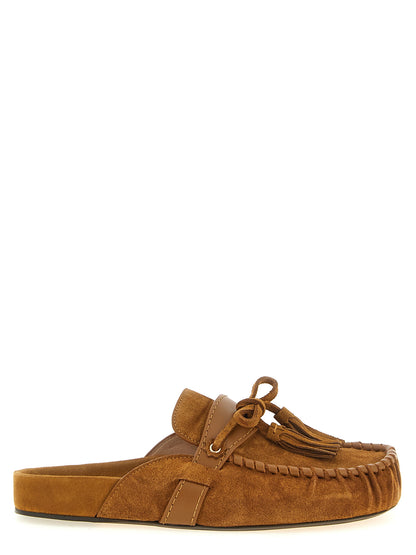 Brown Cowhide Slip-On Loafers