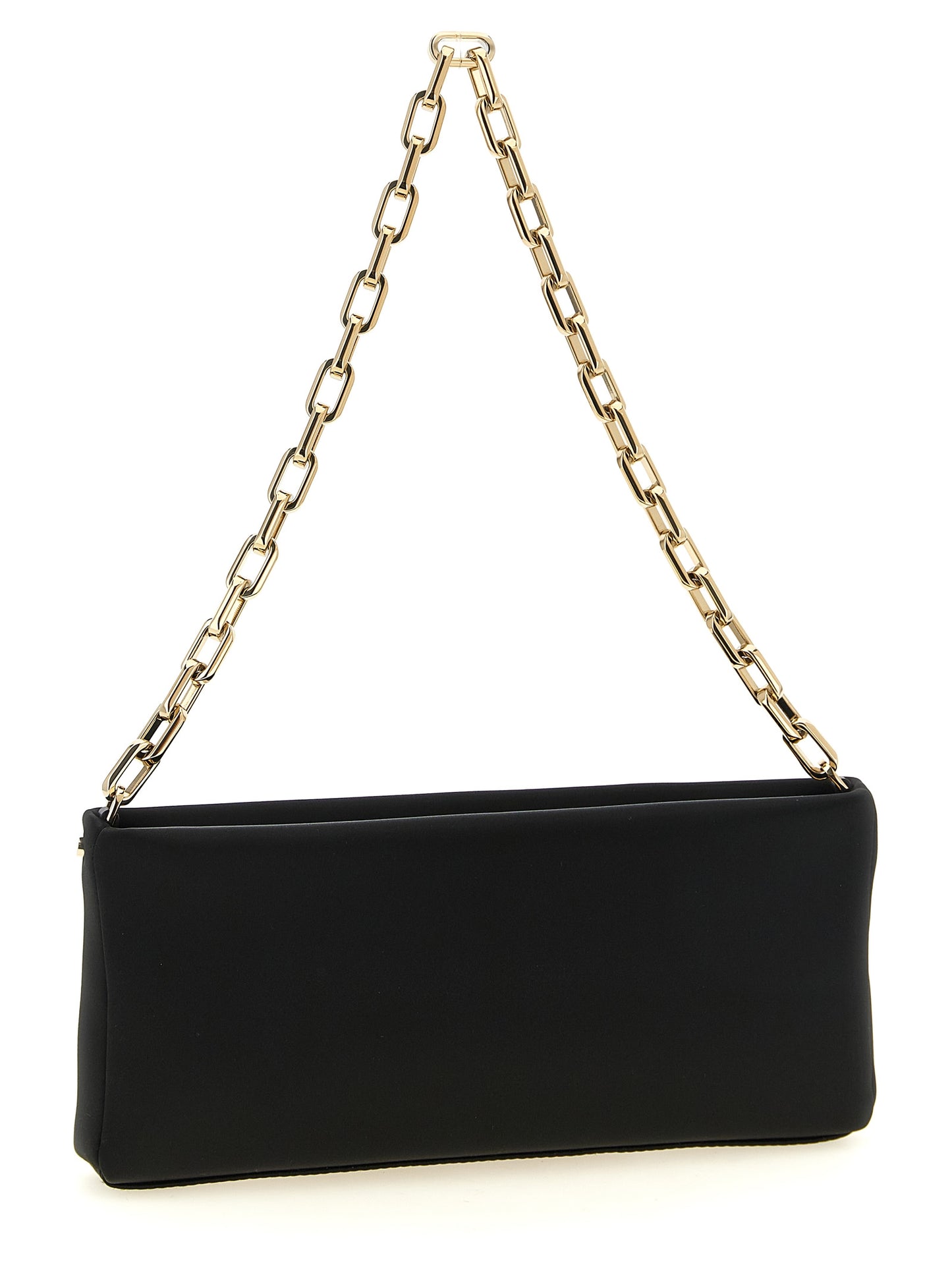 Black Elastane Clutch Bag
