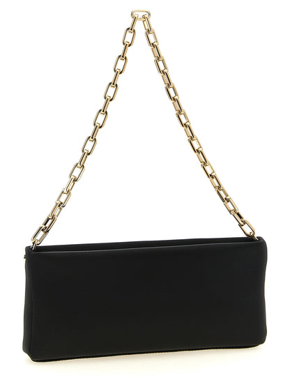 Black Elastane Clutch Bag