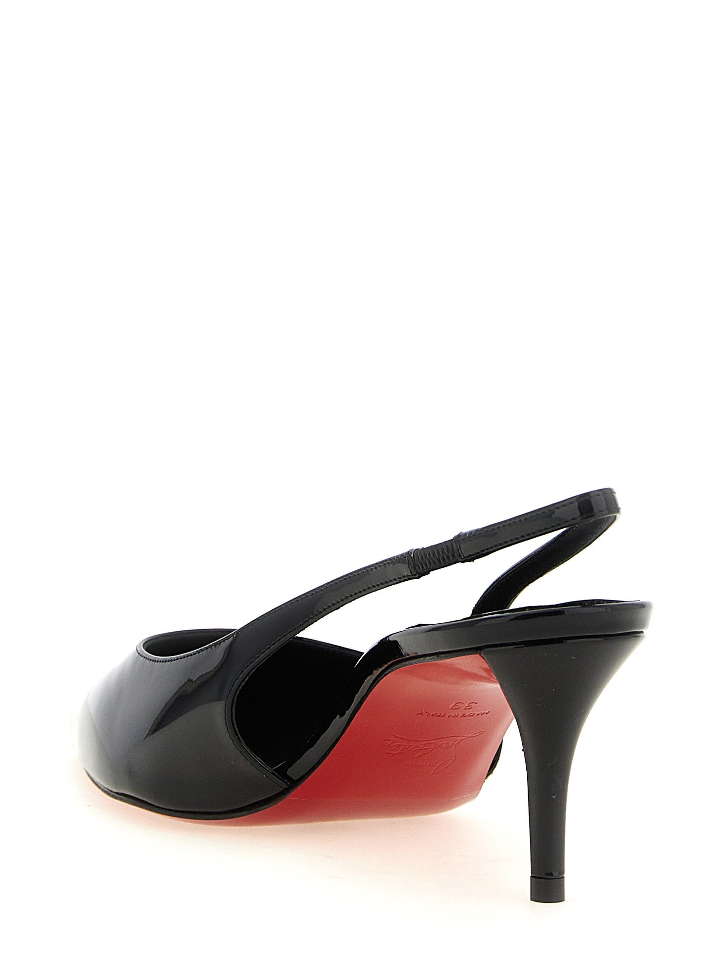 Black Calfskin Mid Heel Pumps